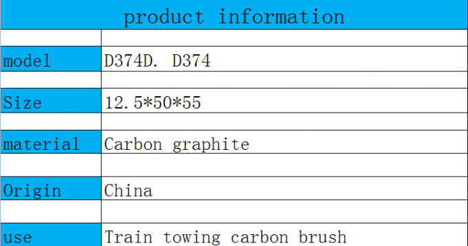 Zug, der Kohlebürste Kohlenstoffgraphit-D374D D374 12.5*50*55 Zug-Kohlebürste schleppt